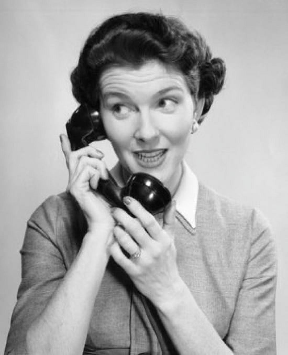 Close-up of a young woman talking on the telephone Canvas Art - (24 x 36)