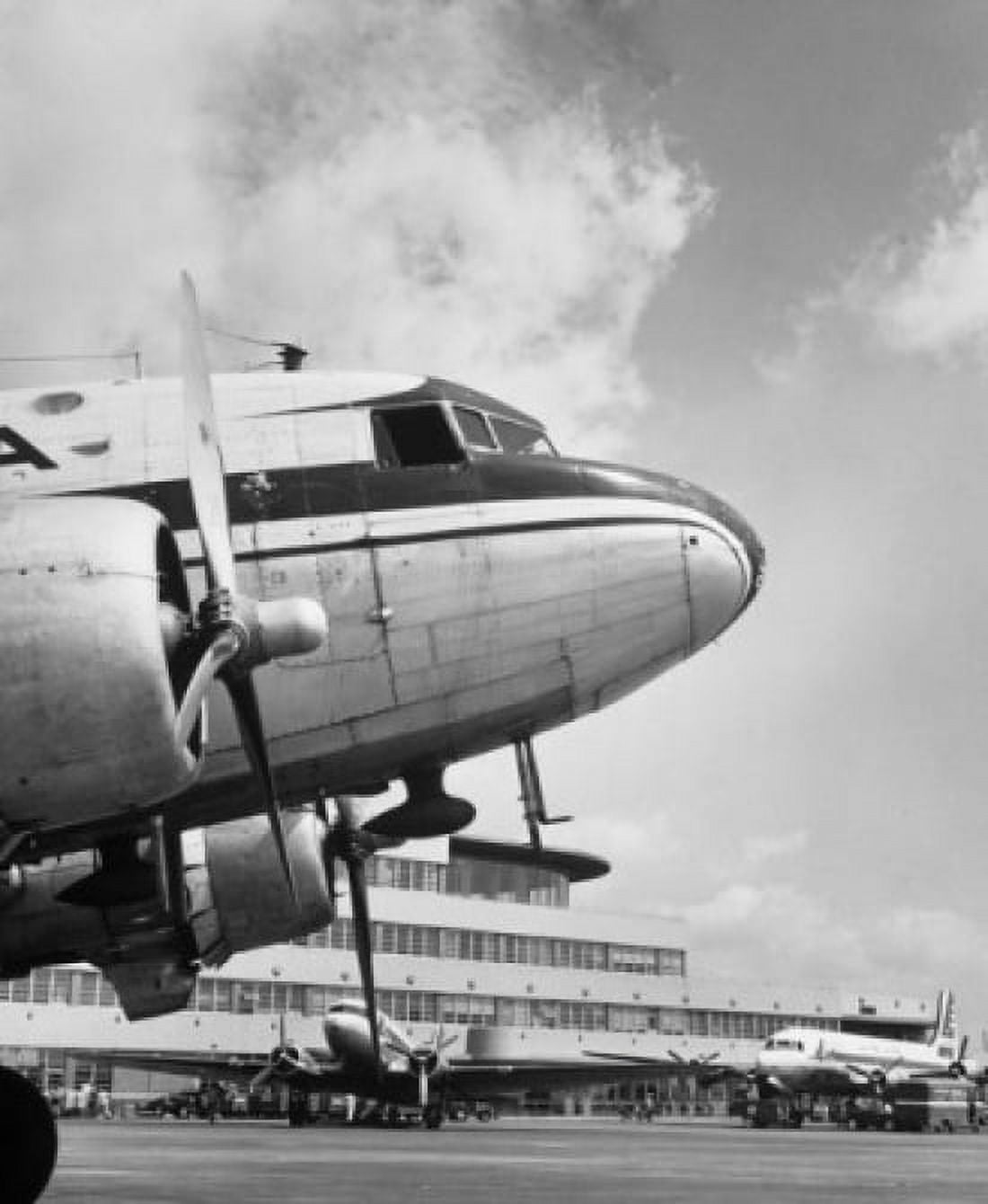 Close-up of an airplane at an airport Canvas Art -  (24 x 36)