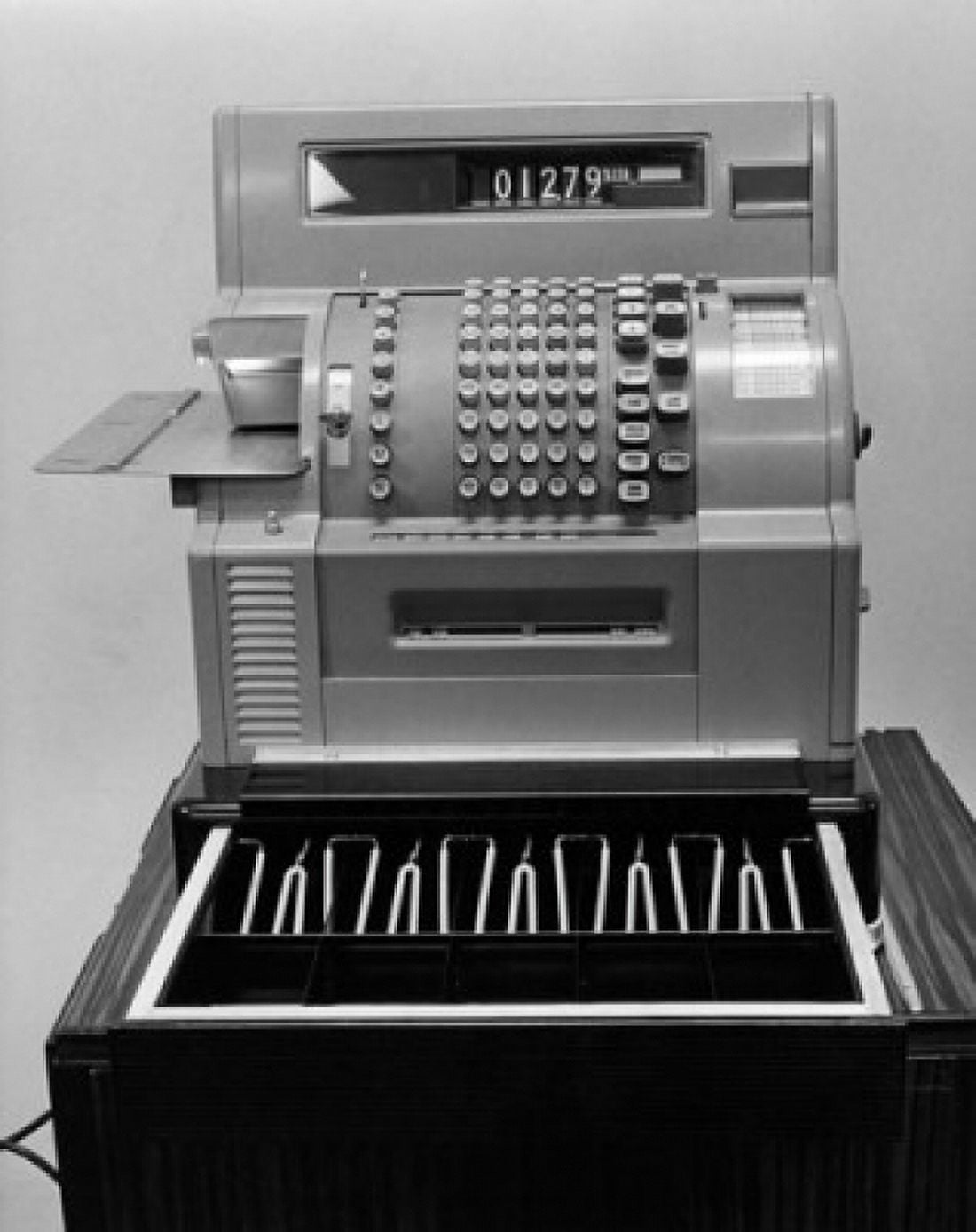 Close-up of an empty cash register Canvas Art - (24 x 36)