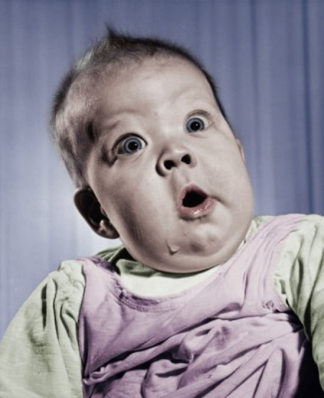 Close-up of baby looking surprised Canvas Art - (24 x 36)
