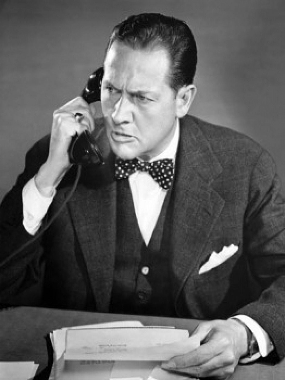 Close-up of businessman arguing on telephone Canvas Art - (24 x 36)