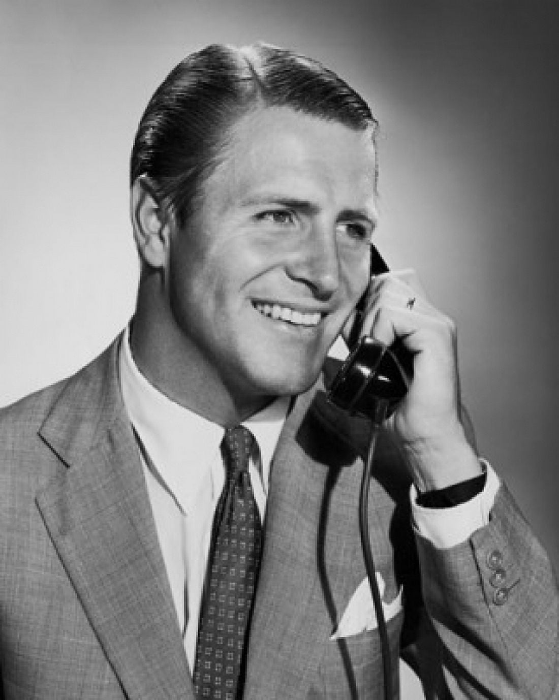 Close-up of businessman talking on the telephone Canvas Art - (18 x 24)