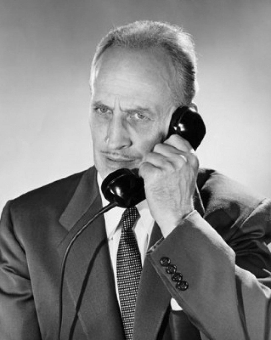 Close-up of businessman using telephone Canvas Art - (24 x 36)