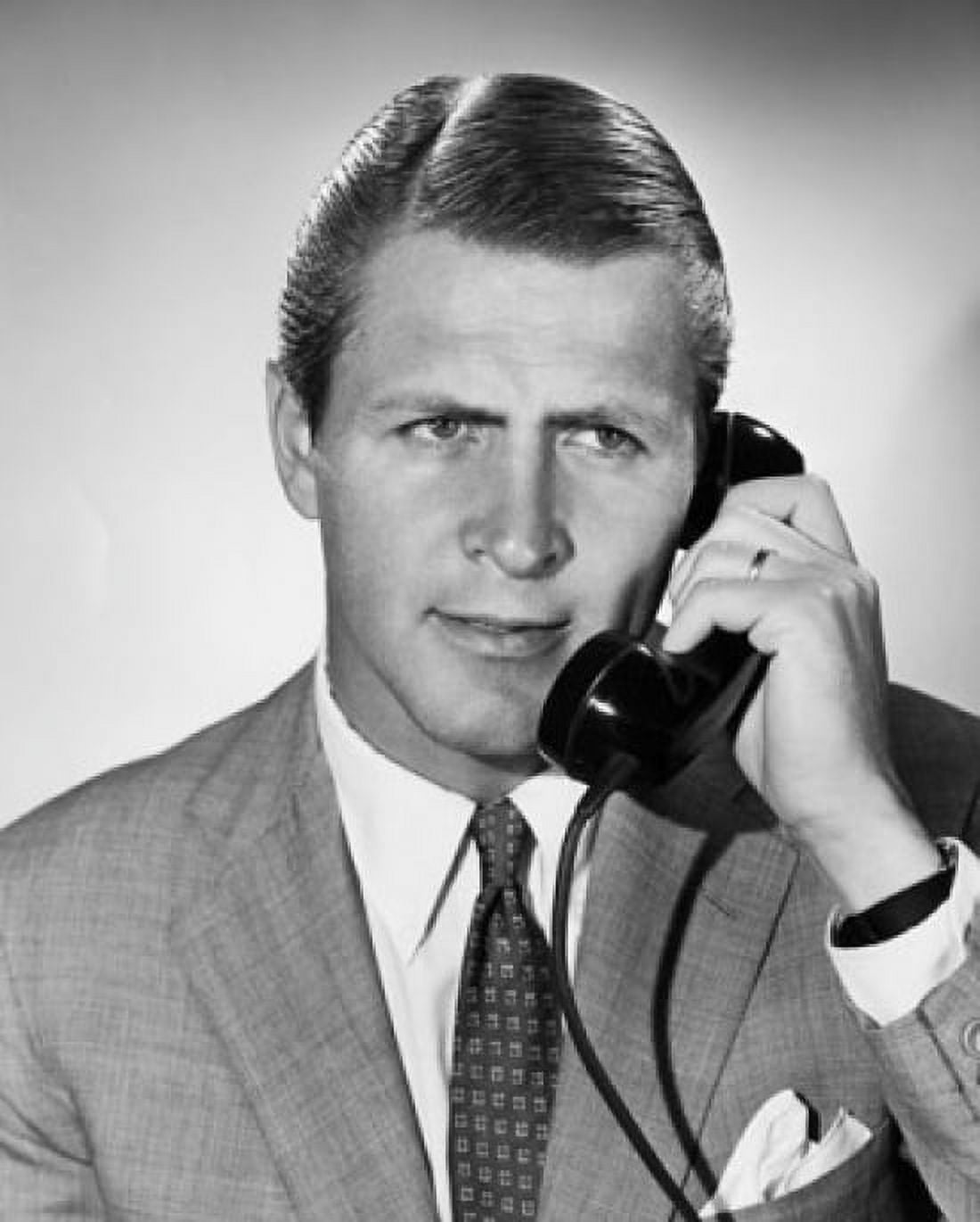 Close-up of businessman using telephone Canvas Art - (24 x 36)