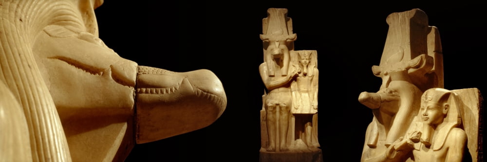 Close-up of calcite statues in a museum Luxor Museum Luxor Egypt Canvas Art - Panoramic Images (12 x 36)