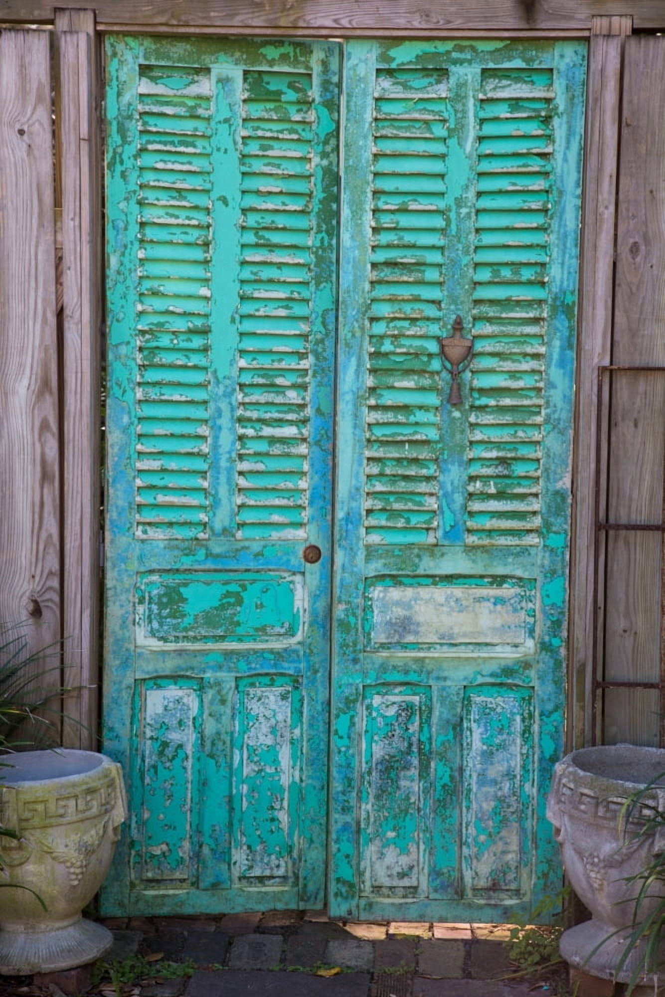 Close-up of closed door of a house St Augustine Florida USA Canvas Art - Panoramic Images (18 x 24)