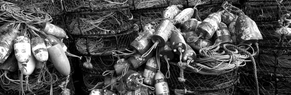 Close-up of crab pots Humboldt County California USA Canvas Art - Panoramic Images (12 x 36)