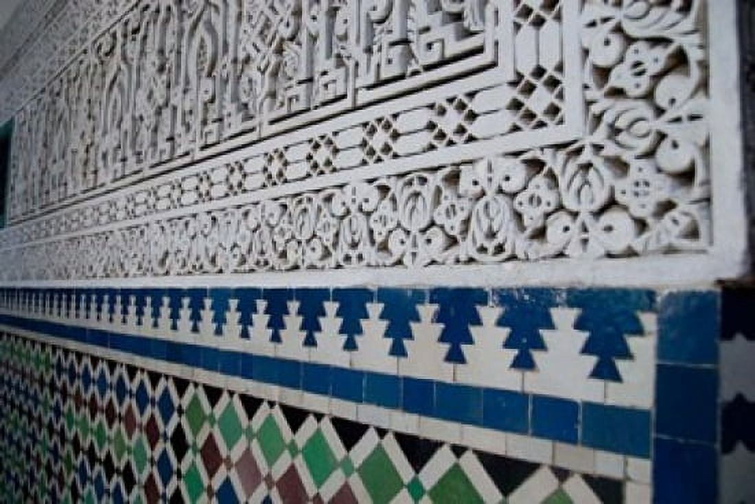 Close up of design on Islamic law courts Morocco Canvas Art - Cindy Miller Hopkins DanitaDelimont (34 x 23)