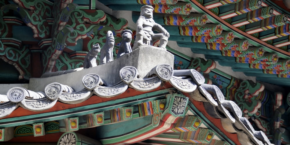 Close-up of details of shrine The Westin Chosun Seoul South Korea Canvas Art - Panoramic Images (12 x 36)