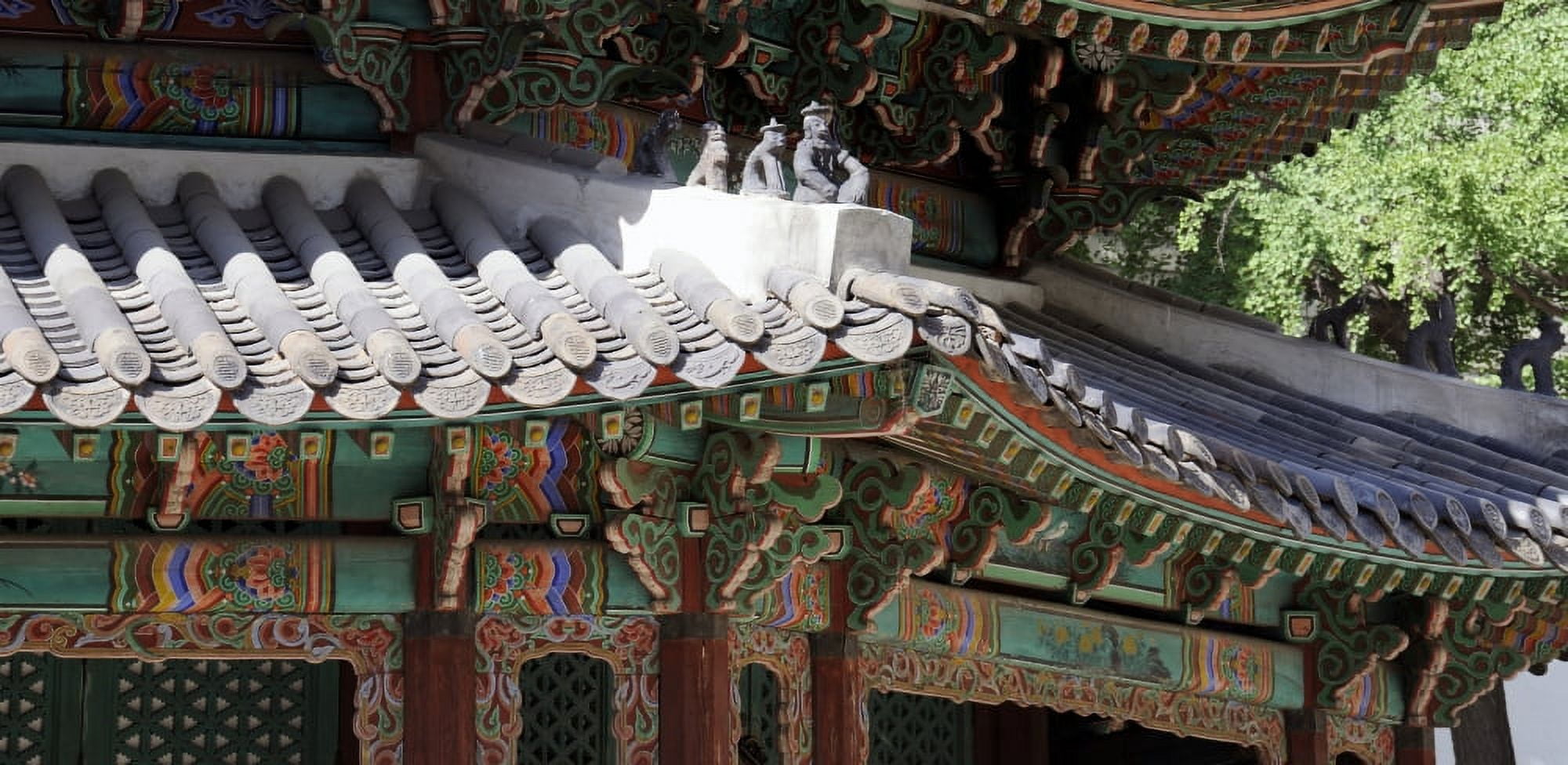 Close-up of details of shrine The Westin Chosun Seoul South Korea Canvas Art - Panoramic Images (36 x 12)