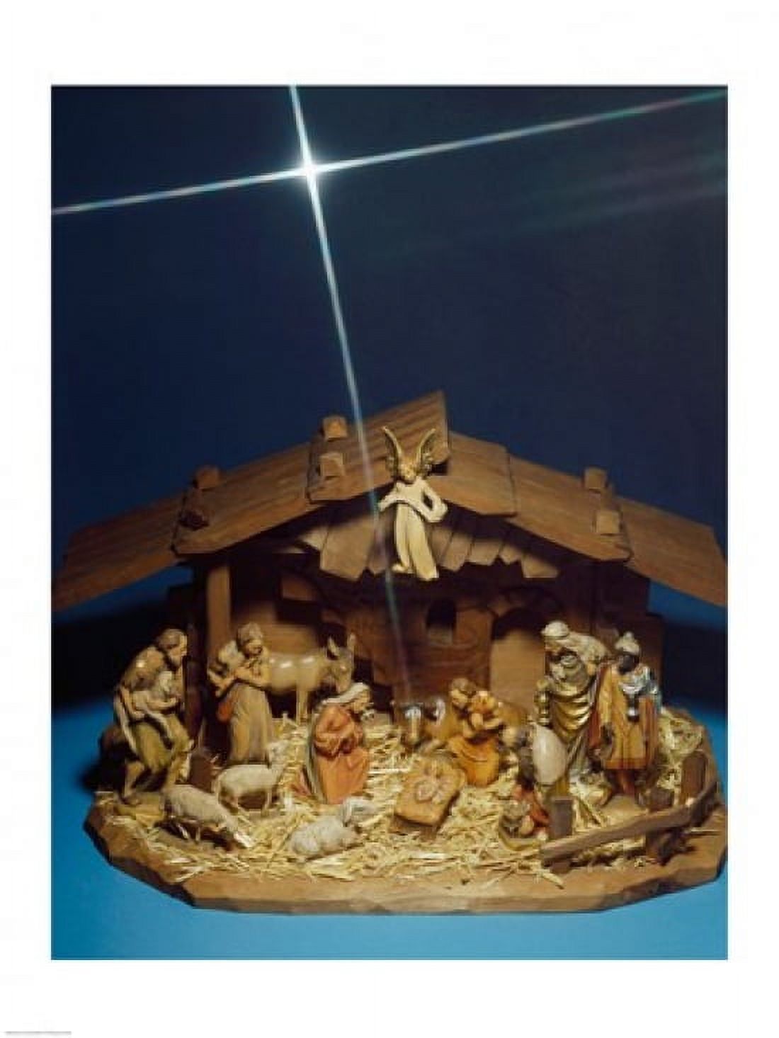 Close-up of figurines depicting a nativity scene Canvas Art - (18 x 24)