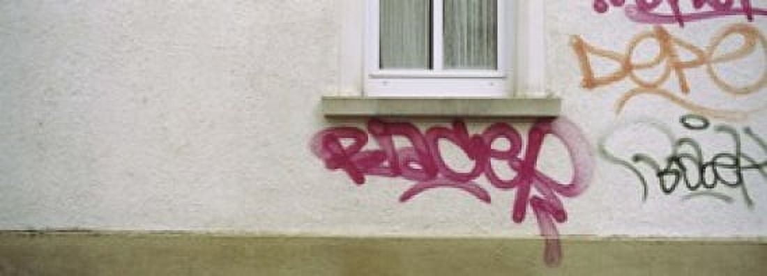 Close-up of graffiti on the wall Stuttgart Baden-Wurttemberg Germany Canvas Art - Panoramic Images (18 x 7)