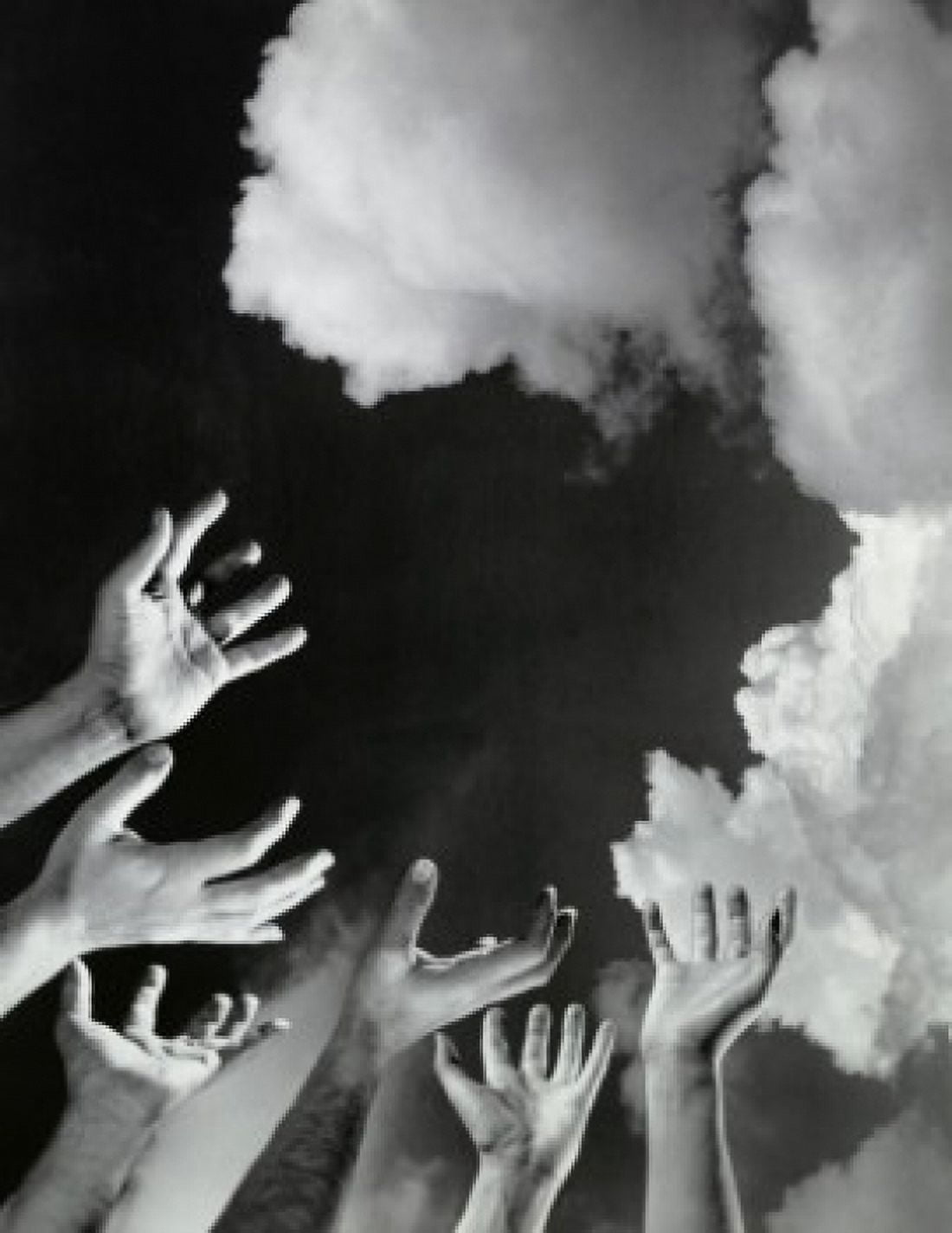 Close-up of human hands reaching towards sky Canvas Art - (18 x 24)
