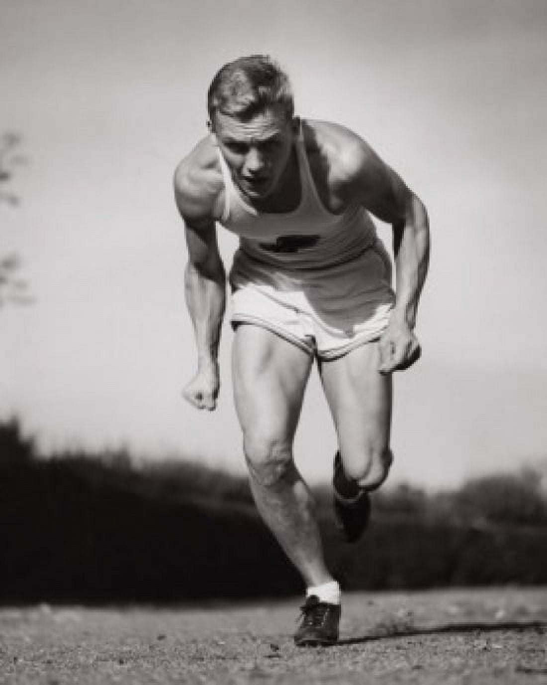 Close-up of male athlete running Canvas Art - (18 x 24)