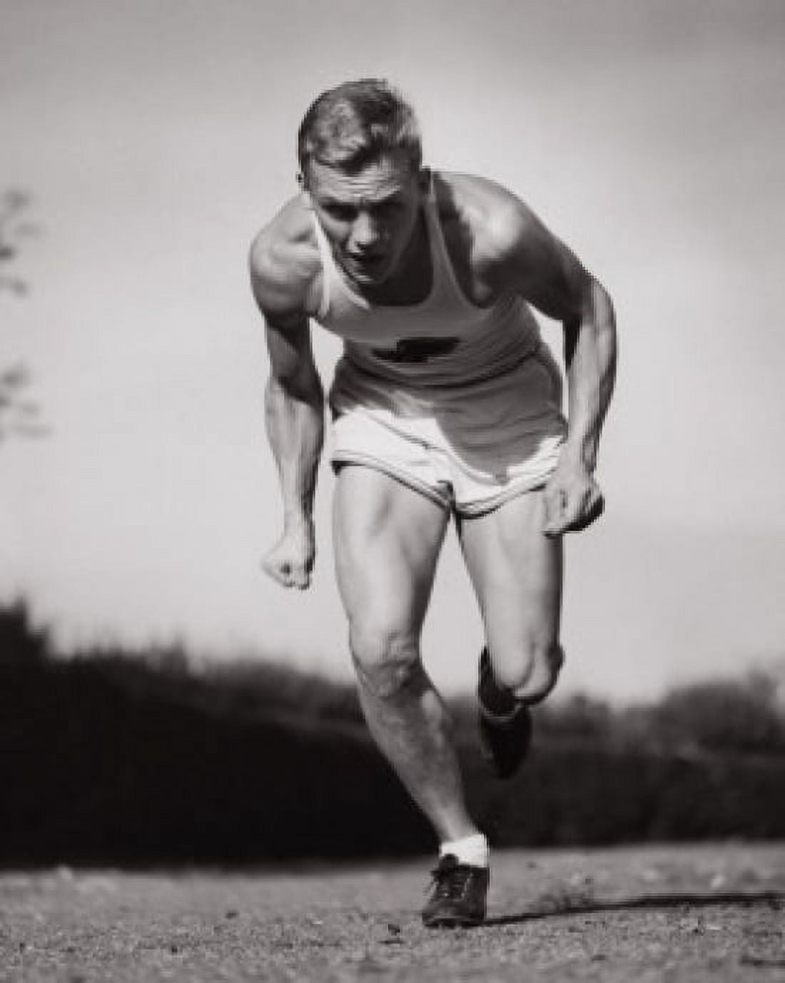 Close-up of male athlete running Canvas Art - (24 x 36)