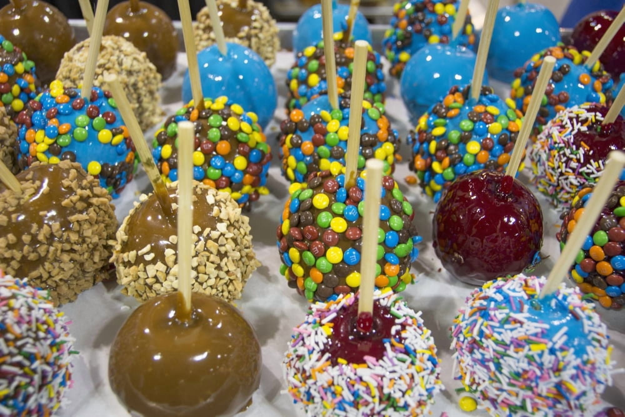 Close-up of multi-coloured candy apples Calgary Alberta Canada Canvas Art - Philippe Widling Design Pics (38 x 24)