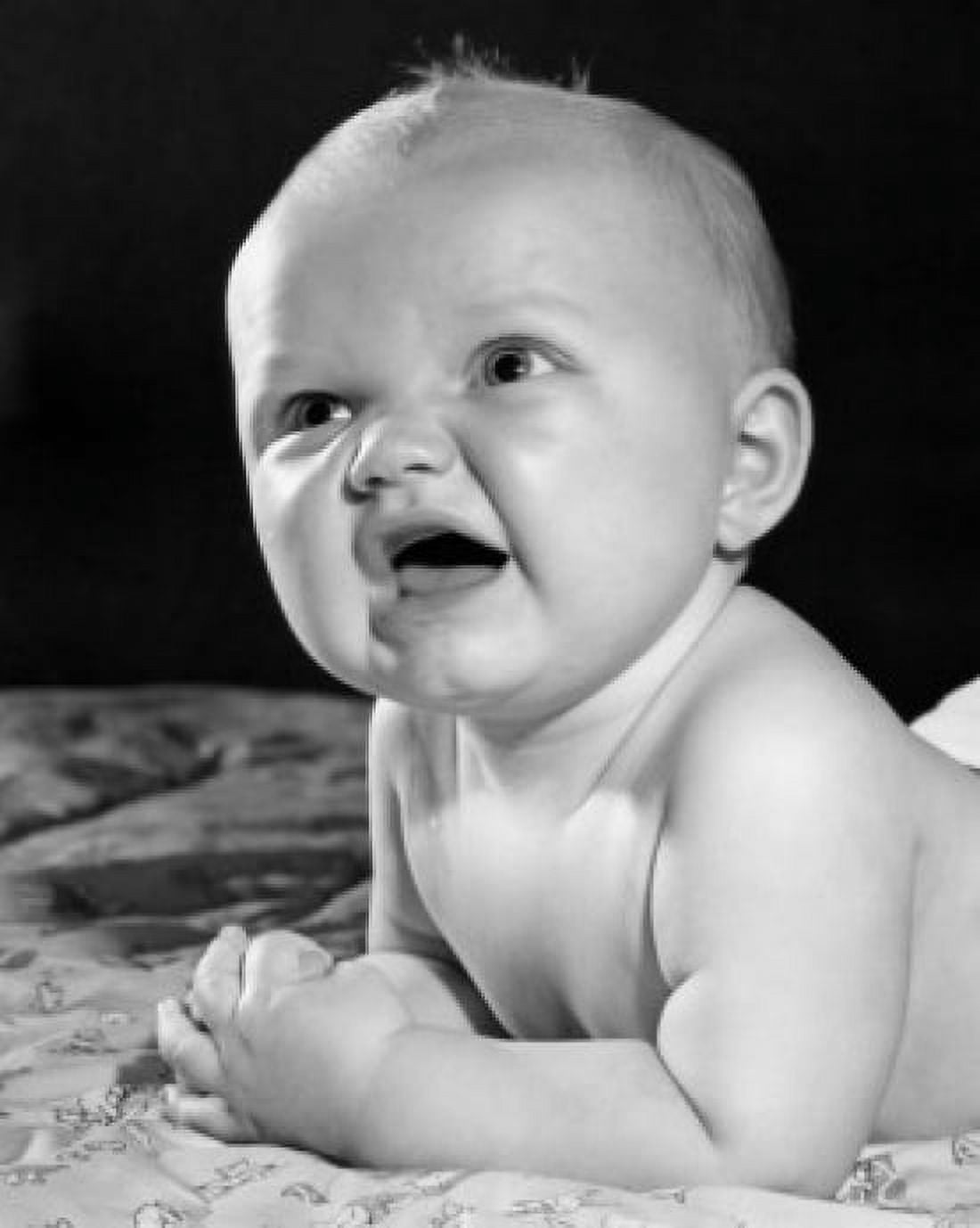 Close up of naked baby making faces Canvas Art - (18 x 24)