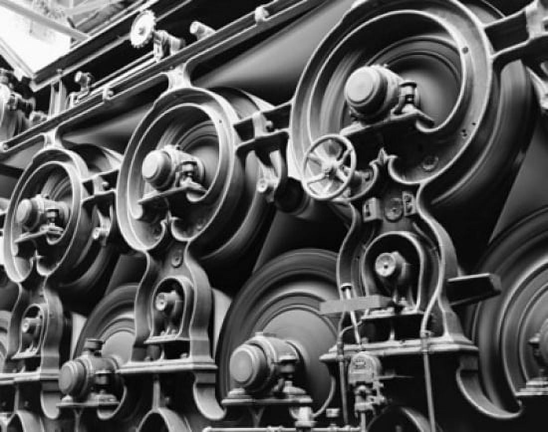 Close-up of paper making machine in a paper mill Canvas Art - (24 x 36)