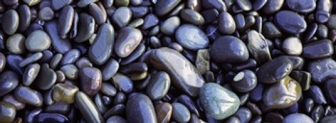 Close-up of pebbles Sandymouth Beach Cornwall England Canvas Art - Panoramic Images (18 x 7)