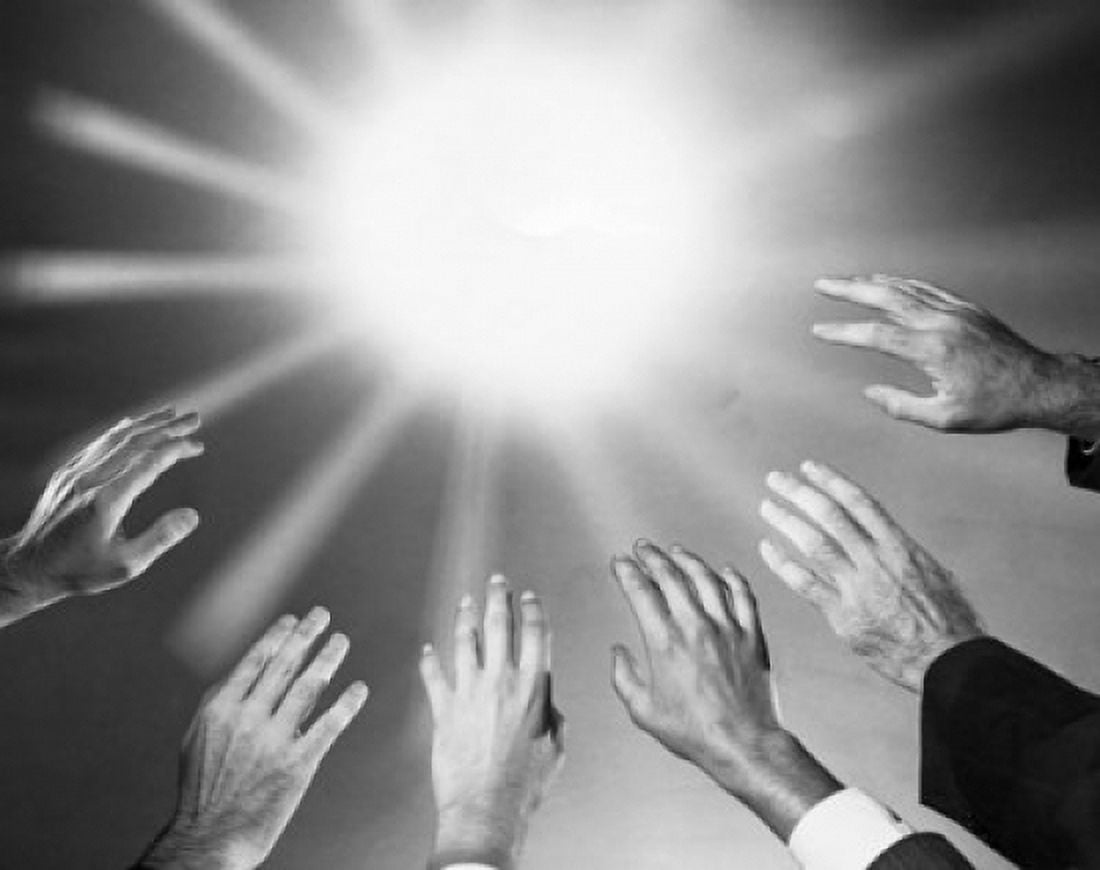 Close-up of peoples hands raised Canvas Art - (24 x 36)