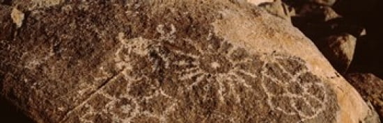 Close-up of petroglyphs on a rock Saguaro National Park Tucson Arizona USA Canvas Art - Panoramic Images (36 x 12)