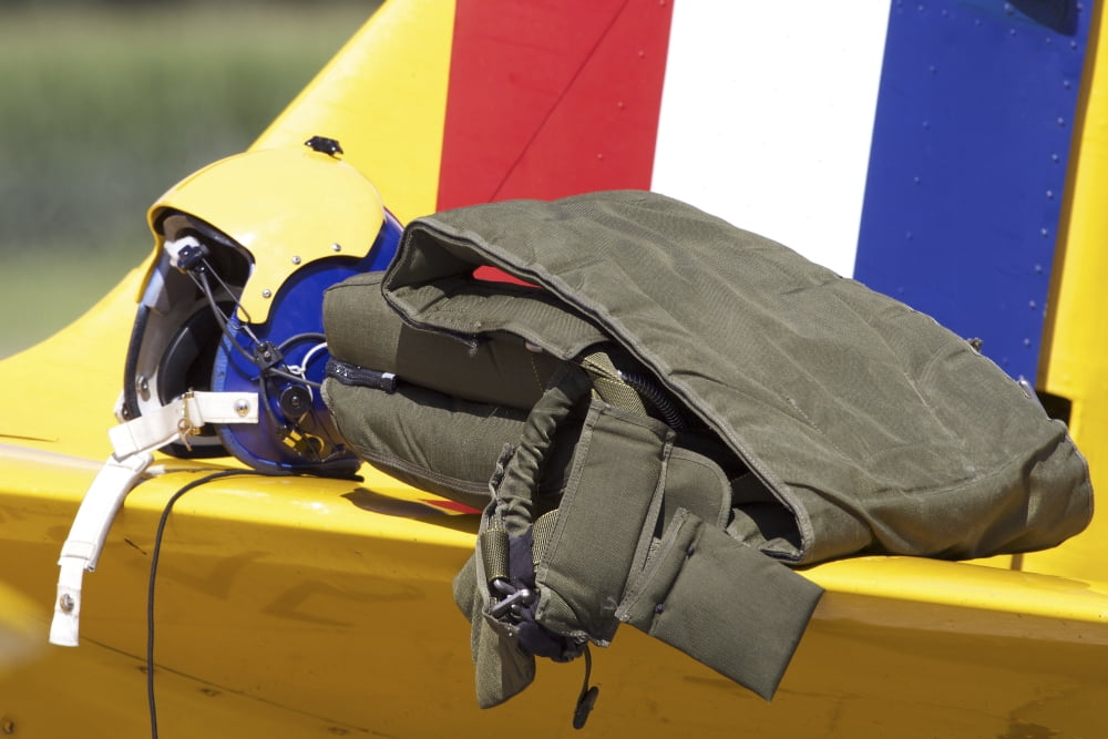 Close-up of pilot gear on the wing of a T-6 Texan Canvas Art - Luca NicolottiStocktrek Images (34 x 23)
