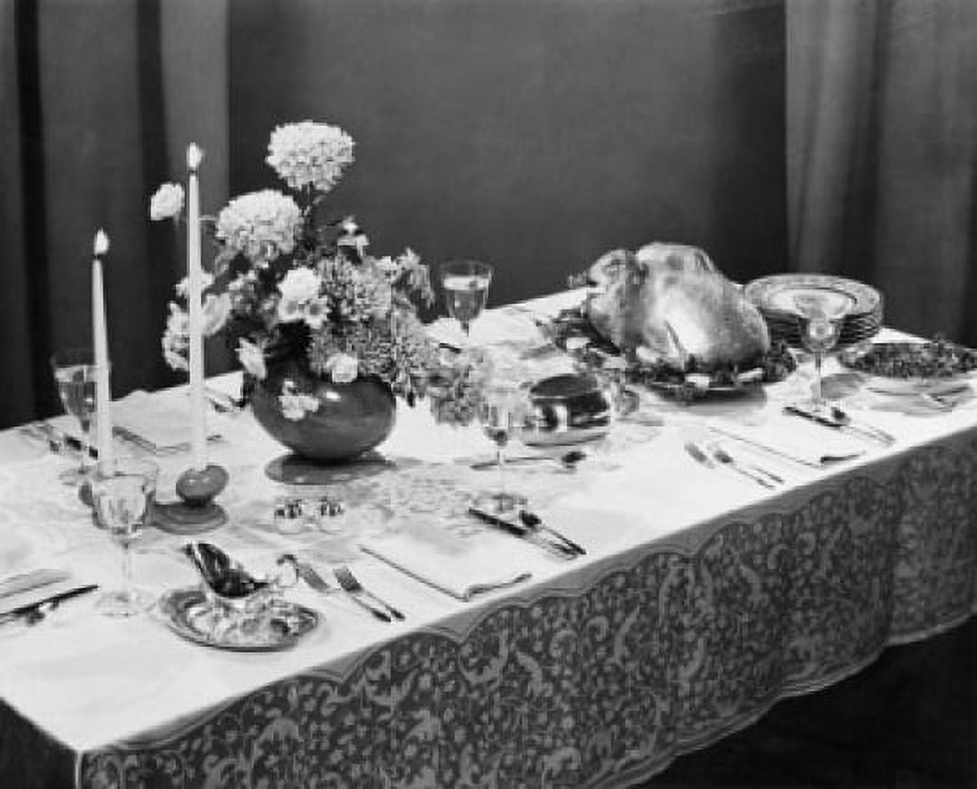 Close-up of place setting on dining table Canvas Art - (24 x 36)