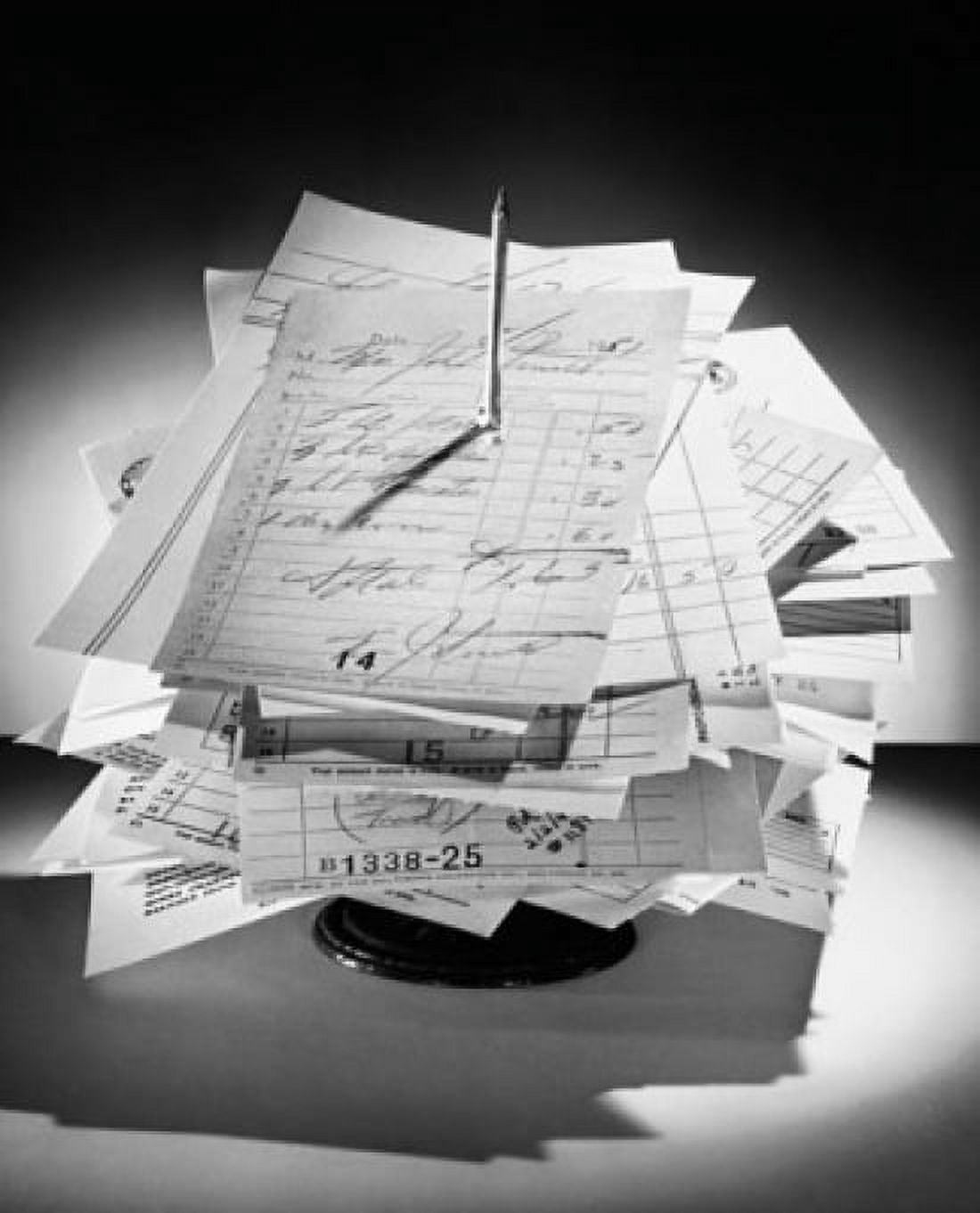 Close-up of receipts on a spike Canvas Art - (18 x 24)