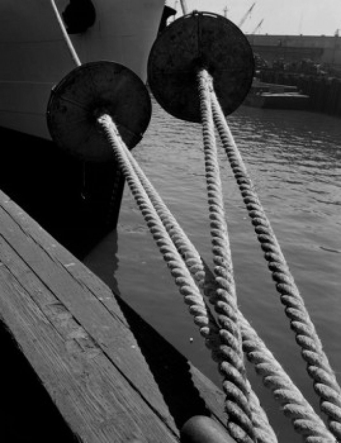 Close up of ship moorings Canvas Art - (18 x 24)