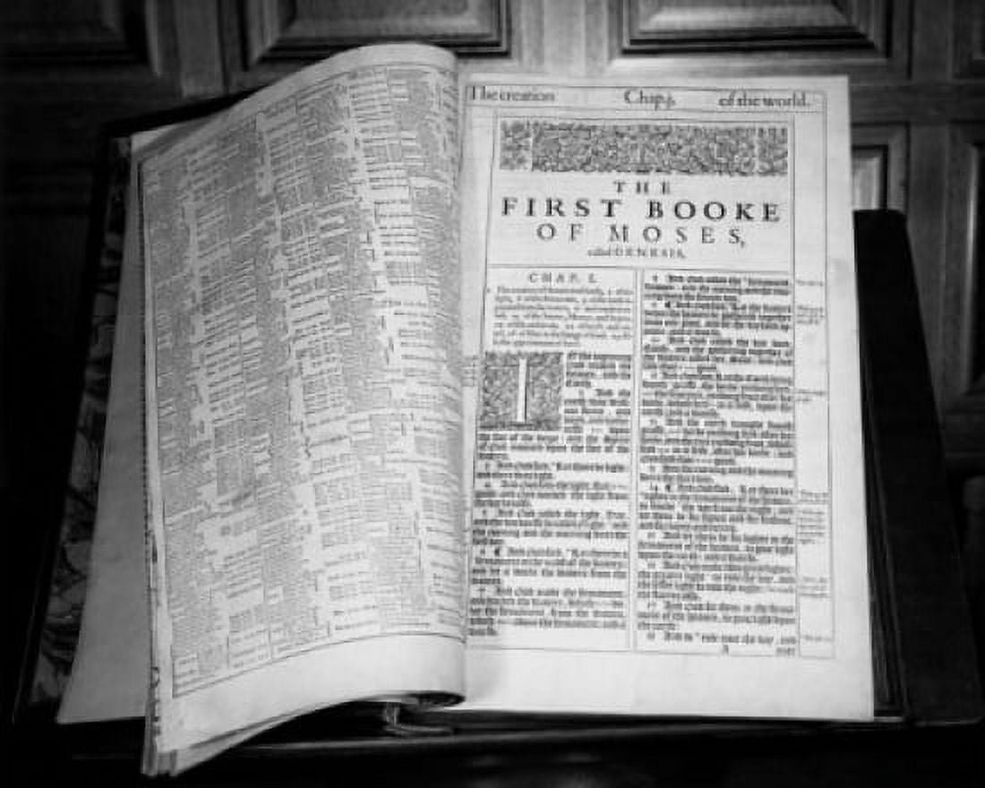 Close-up of the Bible Genesis King James Bible 1611 Canvas Art - (18 x 24)