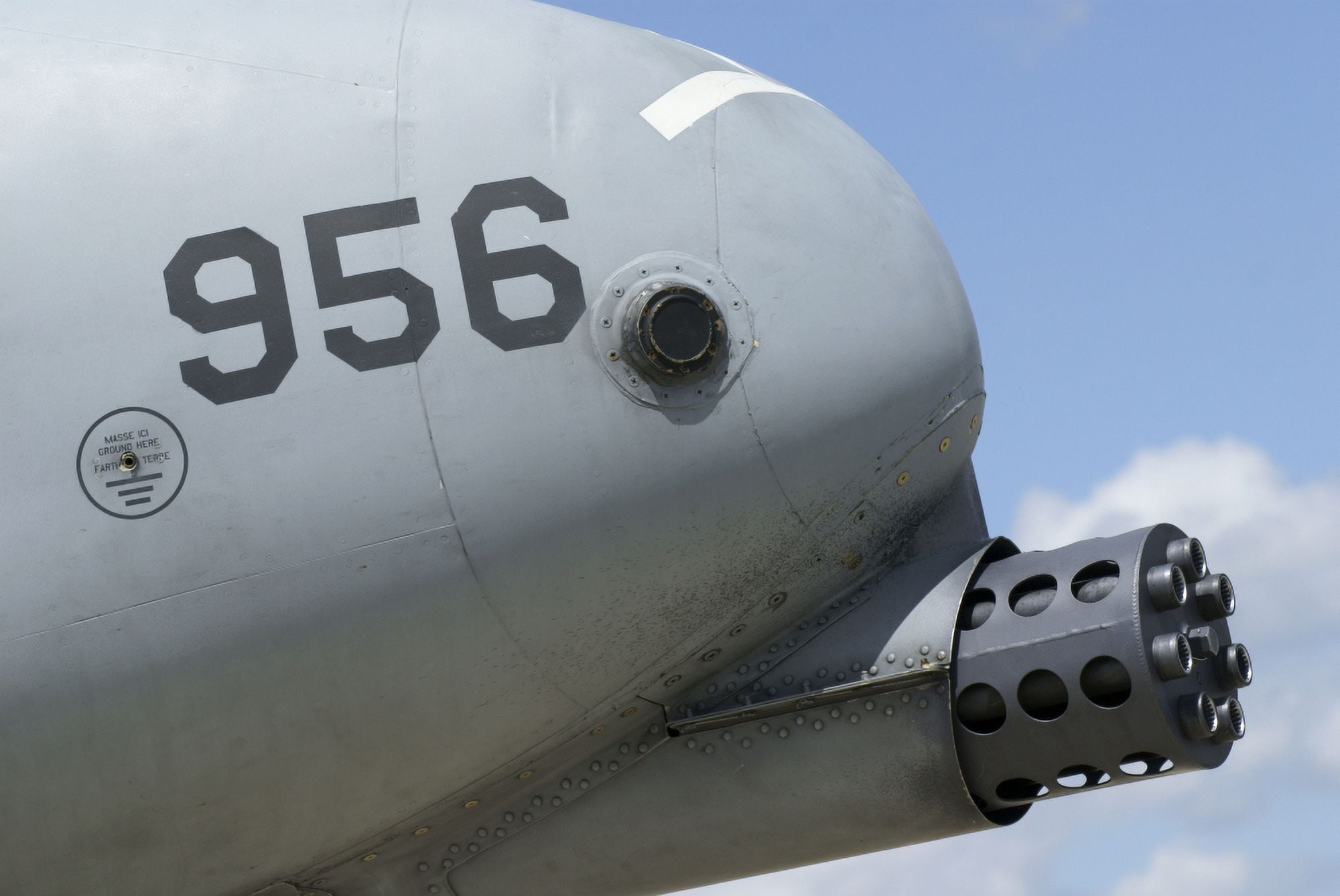 Close-up of the GAU-8 Avenger gun on an A-10A Thunderbolt II Canvas Art - Ramon Van OpdorpStocktrek Images (35 x 23)