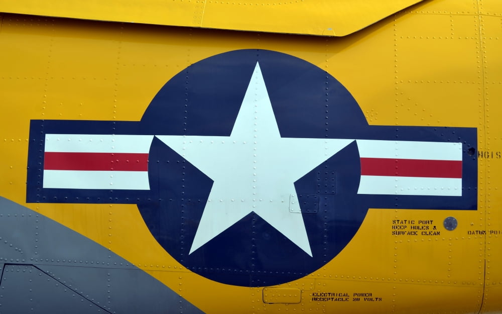 Close-up of the aircraft insignia on an old-fashion warbird Canvas Art - Stocktrek Images (36 x 23)