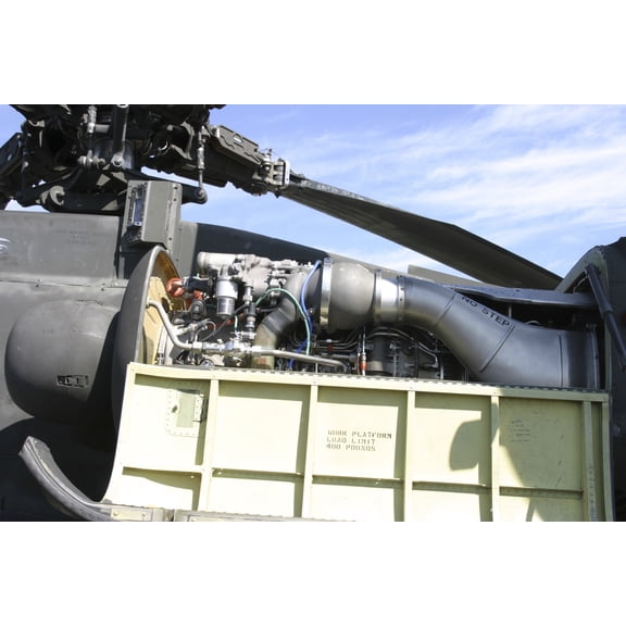 Close-up of the gas turbine engine on an AH-64D Apache Canvas Art - Timm ZiegenthalerStocktrek Images (18 x 12)