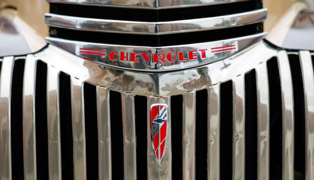 Close-up of the logo of Chevrolets car Culver City Los Angeles County California USA Canvas Art - Panoramic Images (24 x 14)