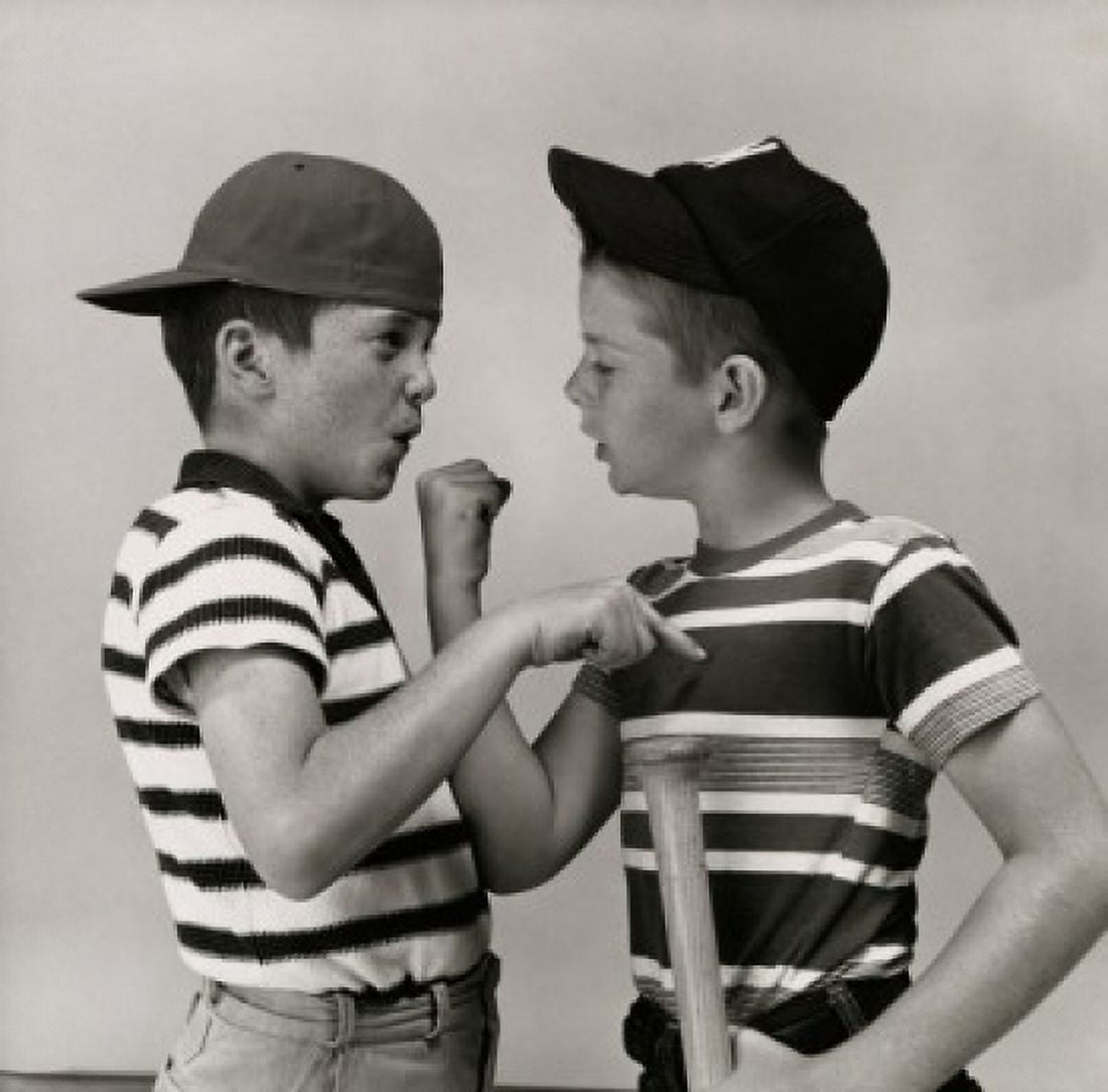 Close-up of two boys fighting Canvas Art - (18 x 24)