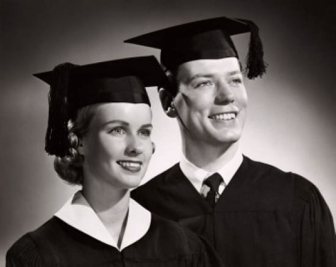 Close-up of two graduates smiling Canvas Art - (18 x 24)