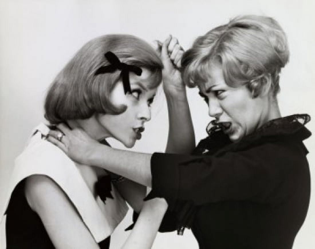 Close-up of two young women fighting Canvas Art - (18 x 24)