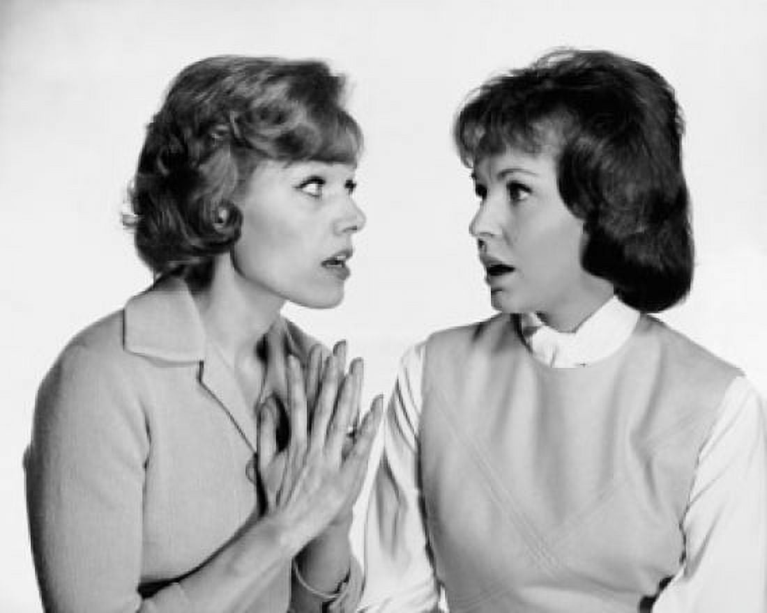 Close-up of two young women talking Canvas Art - (18 x 24)