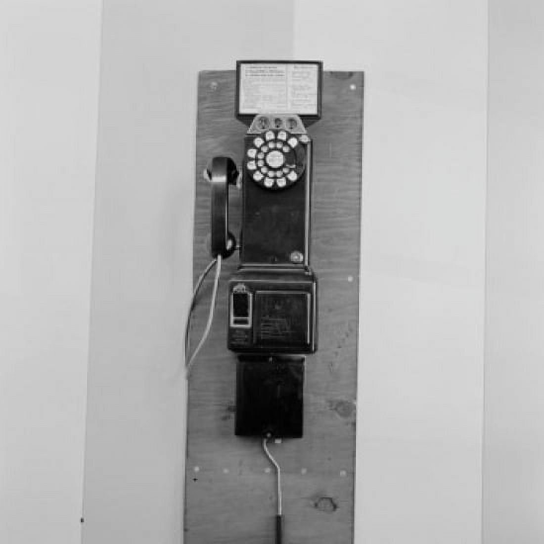 Close up of wall pay station telephone Canvas Art - (18 x 24)