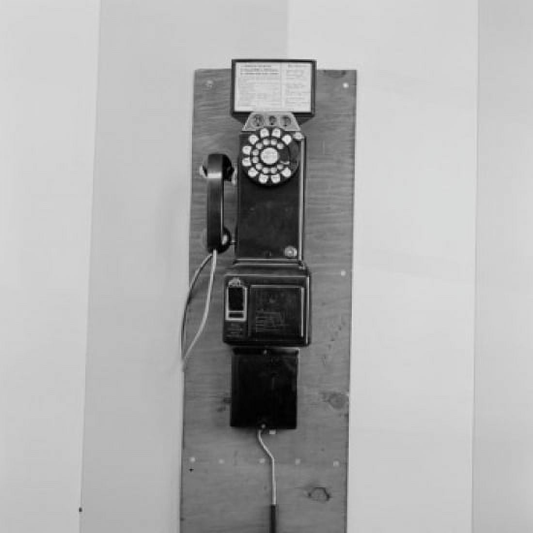 Close up of wall pay station telephone Canvas Art - (24 x 36)