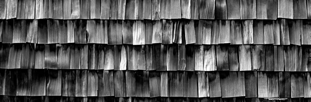 Close-up of wooden shingle La Conner Washington State USA Canvas Art - Panoramic Images (12 x 36)