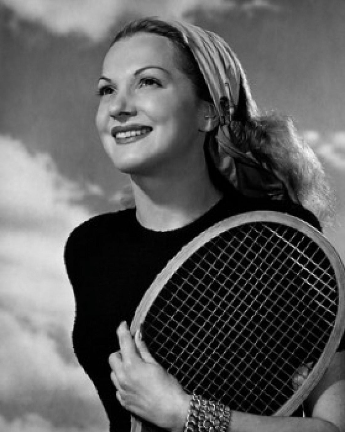 Close-up of young woman holding tennis racket Canvas Art - (18 x 24)