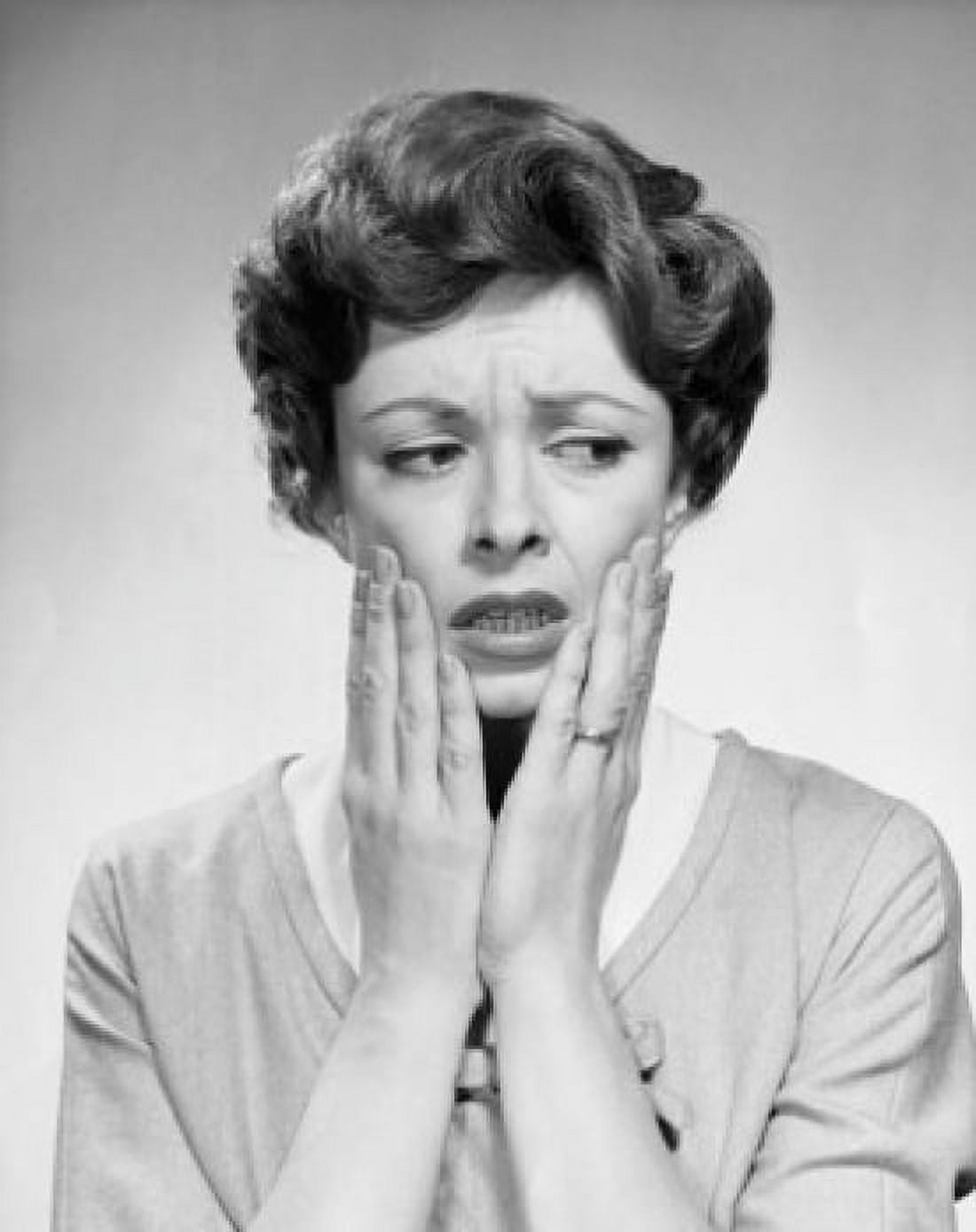 Close-up of young woman looking frightened Canvas Art - (24 x 36)
