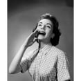 thumbnail image 1 of Close-up of young woman shouting with her hand close to her mouth Poster Print (18 x 24), 1 of 4