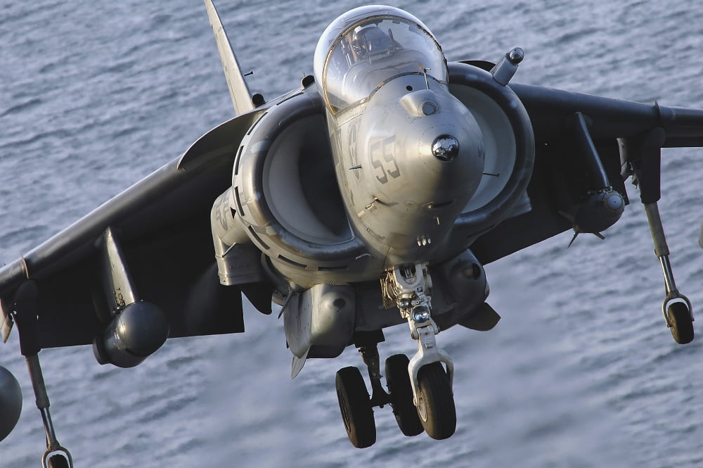Close-up view of an AV-8B Harrier II Canvas Art - Stocktrek Images (35 x 23)