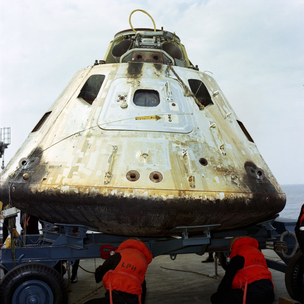 Close-up view of the Apollo 9 Command Module after recovery Canvas Art - Stocktrek Images (28 x 28)