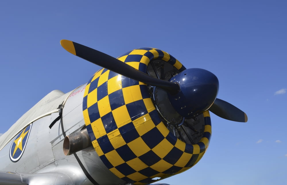Close-up view of the propeller on an AT-6F Texan aircraft Canvas Art - Stocktrek Images (35 x 23)
