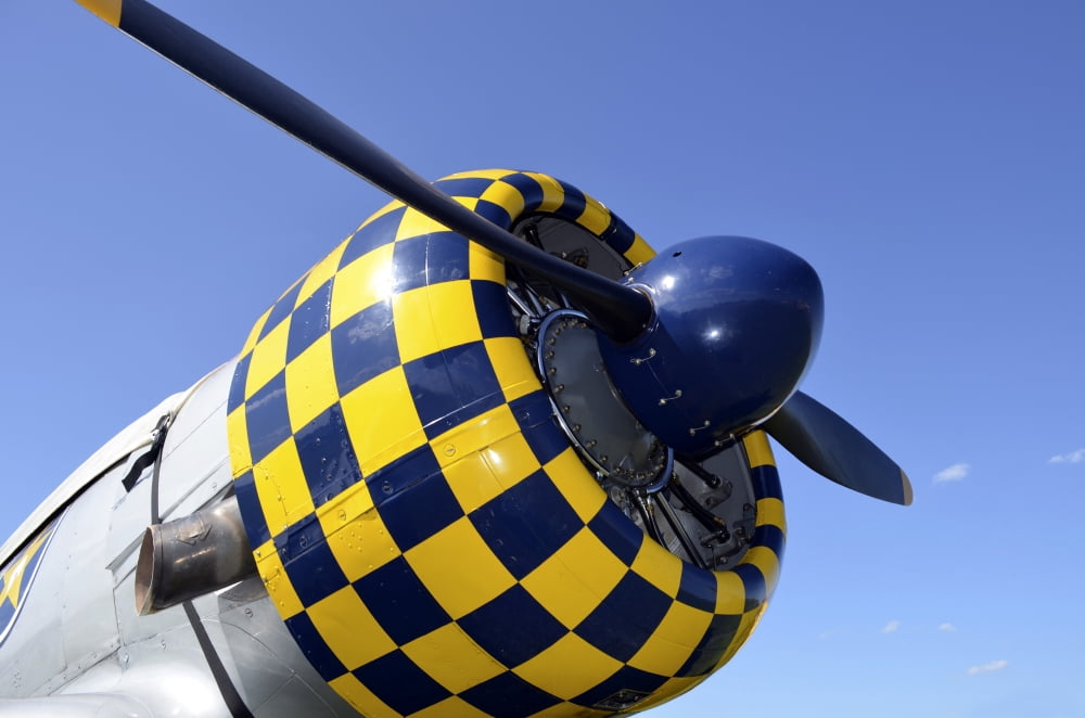 Close-up view of the propeller on an AT-6F Texan aircraft Canvas Art - Stocktrek Images (35 x 23)