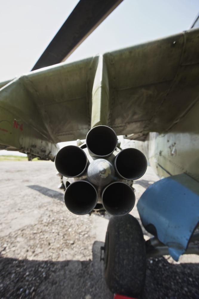 Close-up view of the rocket pod on an Mi-35 attack helicopter Canvas Art - Terry MooreStocktrek Images (24 x 35)