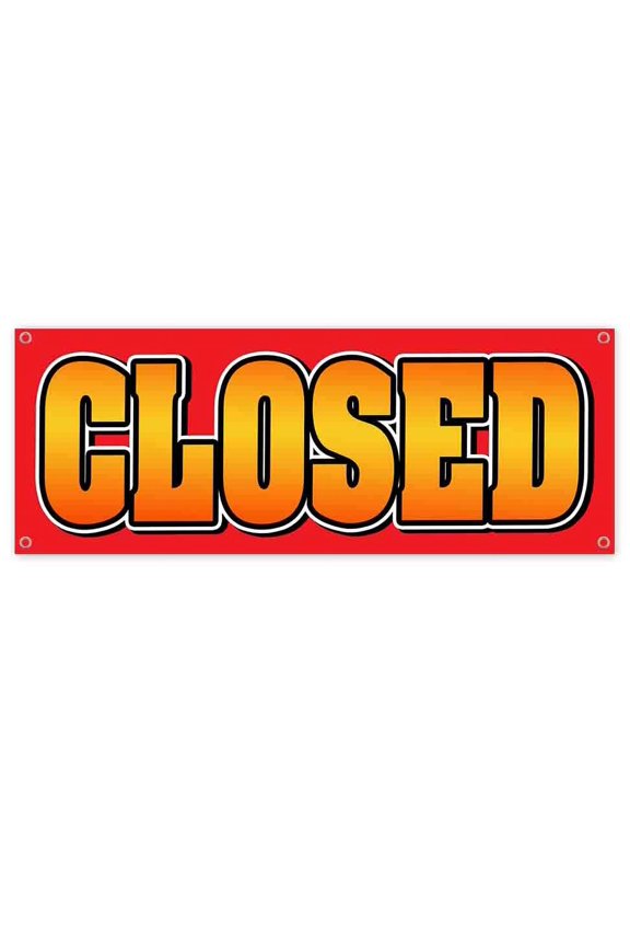 Closed 13 oz Vinyl Banner With Metal Grommets
